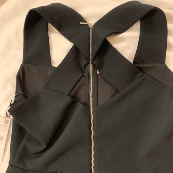 Zara Basic Black Zipper Back Mini Dress - M - Picture 3 of 6